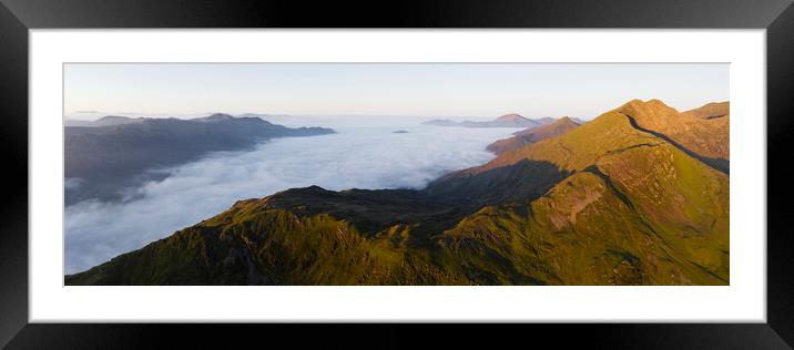Snowdonia national park cloud inversion Framed Mounted Print by Sonny Ryse