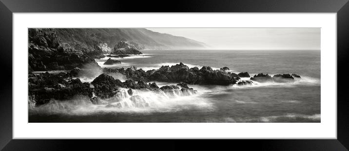 BIG SUR CALIFORNIA COAST Black and white Framed Mounted Print by Sonny Ryse