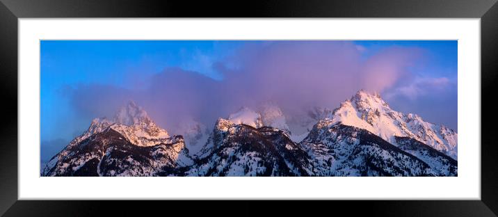 Grand Teton National Park Sunrise Framed Mounted Print by Sonny Ryse