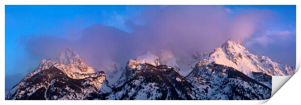 Grand Teton National Park Sunrise Print by Sonny Ryse
