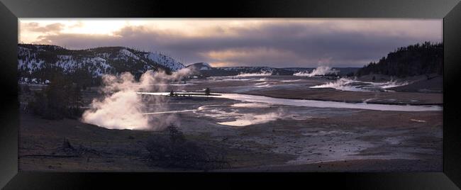 Lower Geyser Valley Yellostone National Park USA Framed Print by Sonny Ryse