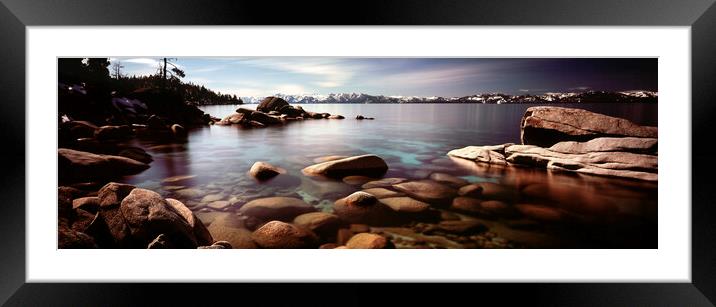 Lake Tahoe California Framed Mounted Print by Sonny Ryse
