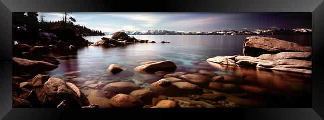 Lake Tahoe California Framed Print by Sonny Ryse