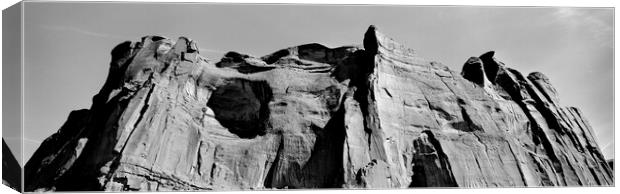 Monument Valley Mountain Black and White Canvas Print by Sonny Ryse
