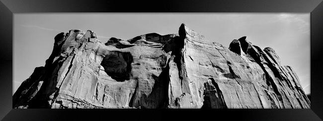Monument Valley Mountain Black and White Framed Print by Sonny Ryse