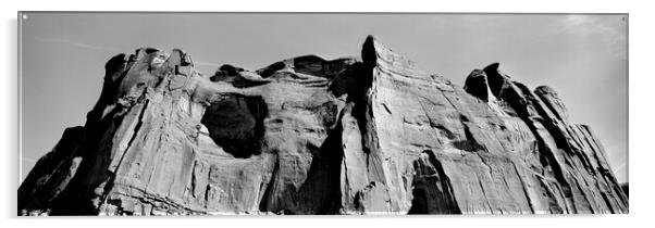 Monument Valley Mountain Black and White Acrylic by Sonny Ryse