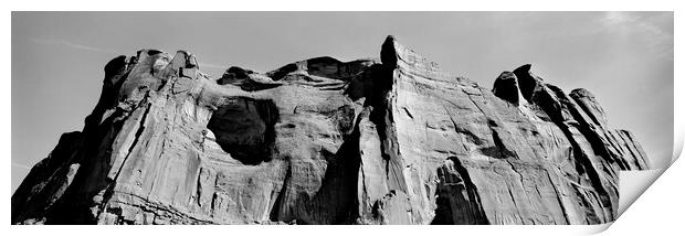 Monument Valley Mountain Black and White Print by Sonny Ryse