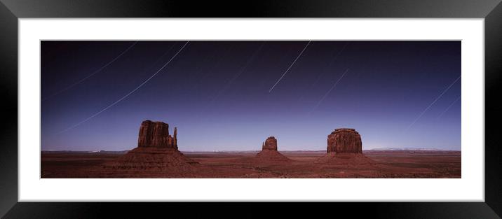 Monument Valley Star Trails Framed Mounted Print by Sonny Ryse