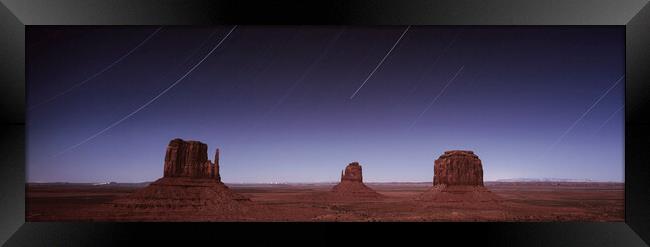 Monument Valley Star Trails Framed Print by Sonny Ryse