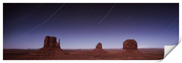 Monument Valley Star Trails Print by Sonny Ryse