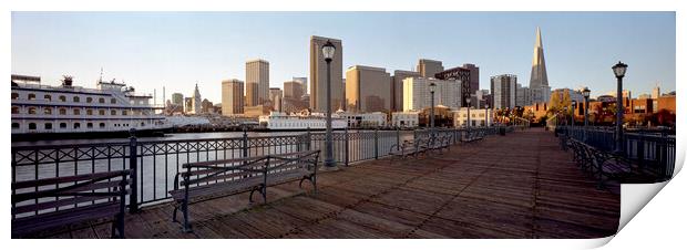 Pier 7 San Francisco USA Print by Sonny Ryse