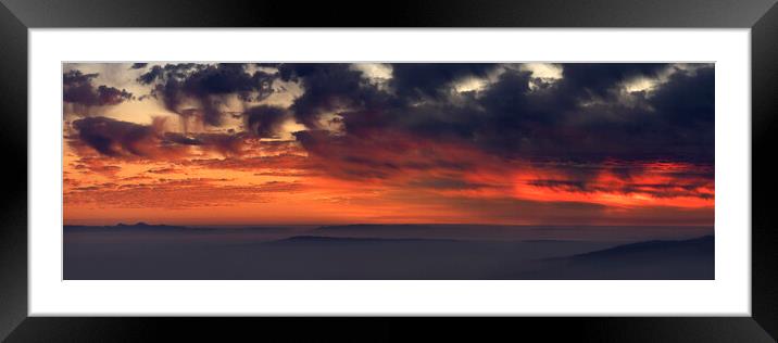 Sunset Framed Mounted Print by Sonny Ryse