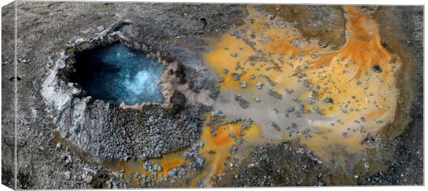 Yellowstone National Park Upper Geyser Spring Canvas Print by Sonny Ryse