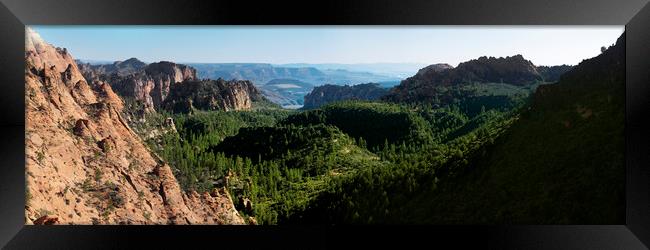 Zion National Park valleys USA Framed Print by Sonny Ryse