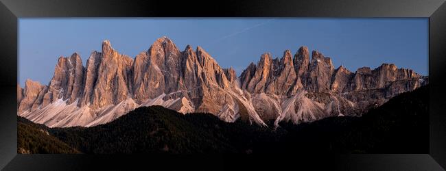 Italian Dolomite Mountains Framed Print by Sonny Ryse