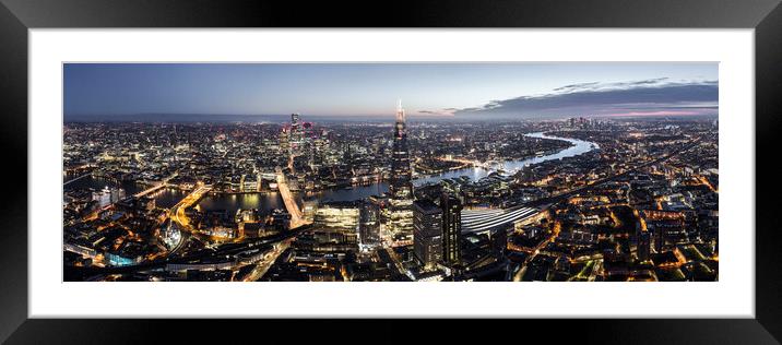 London Skyline and the Shard at Sunrise Framed Mounted Print by Sonny Ryse