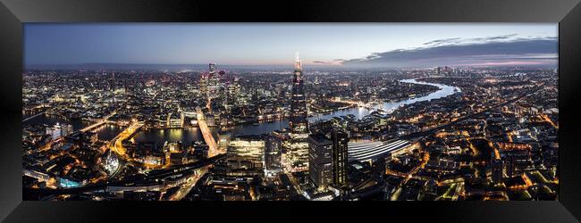 London Skyline and the Shard at Sunrise Framed Print by Sonny Ryse