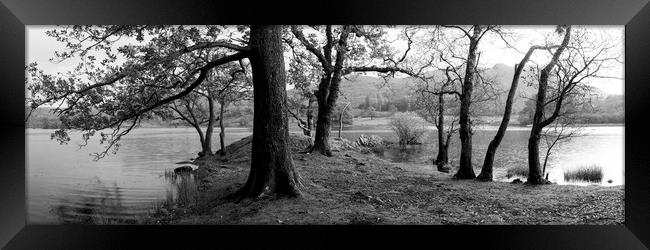 Rydal water in the lake district black and white Framed Print by Sonny Ryse