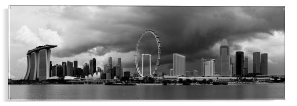 Singapore Stormy Skyline Acrylic by Sonny Ryse
