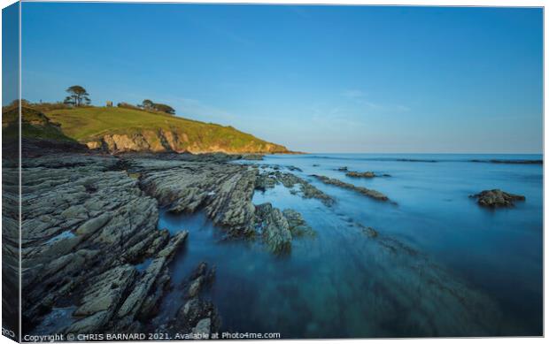 Talland Bay Cornwall Canvas Print by CHRIS BARNARD