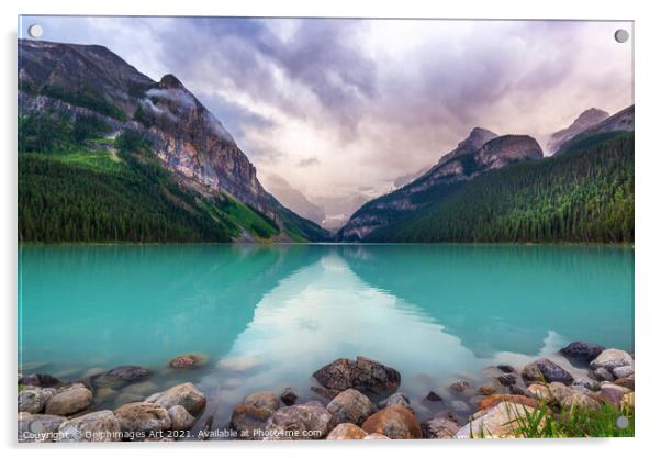 Lake Louise, Banff National park, Canada Acrylic by Delphimages Art