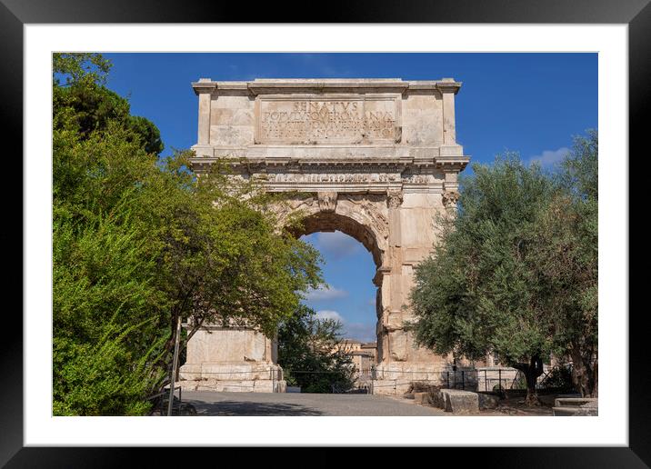 Arch of Titus in Rome Framed Mounted Print by Artur Bogacki