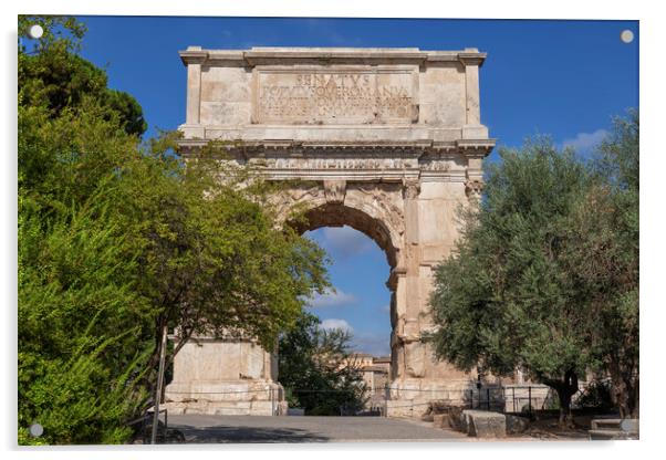 Arch of Titus in Rome Acrylic by Artur Bogacki