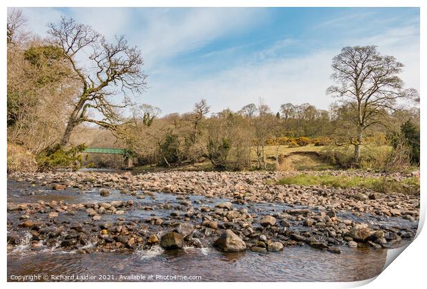 Balder Tees Confulence at Cotherstone, Teesdale (2) Print by Richard Laidler