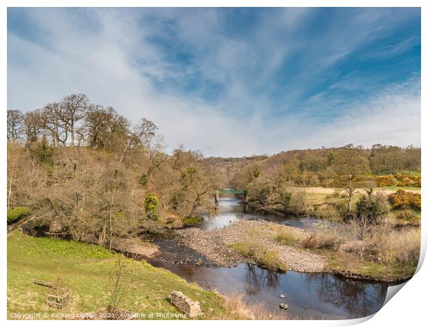 Balder Tees Confluence at Cotherstone Panorama Print by Richard Laidler