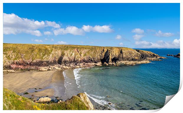 Caerfai Bay, St David's, Pembrokeshire. Print by Colin Allen