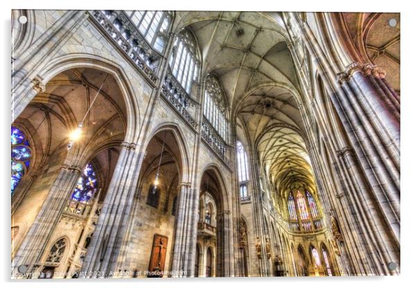 St Vitus Cathedral Prague Acrylic by David Pyatt