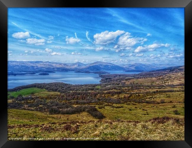 Loch Lomond from Conic Hill Framed Print by yvonne & paul carroll