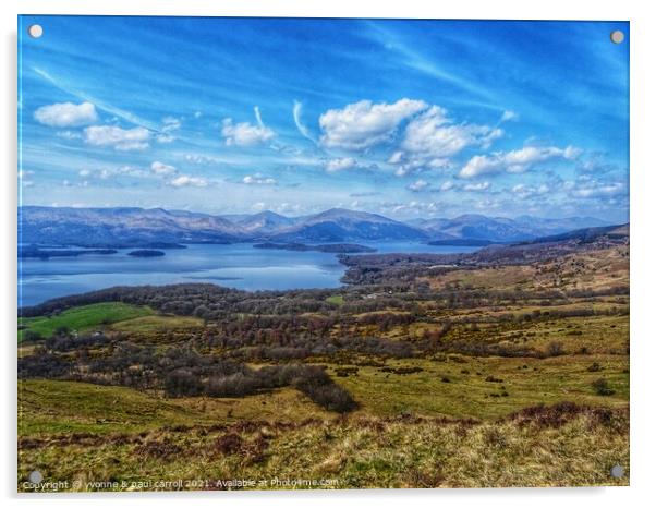 Loch Lomond from Conic Hill Acrylic by yvonne & paul carroll
