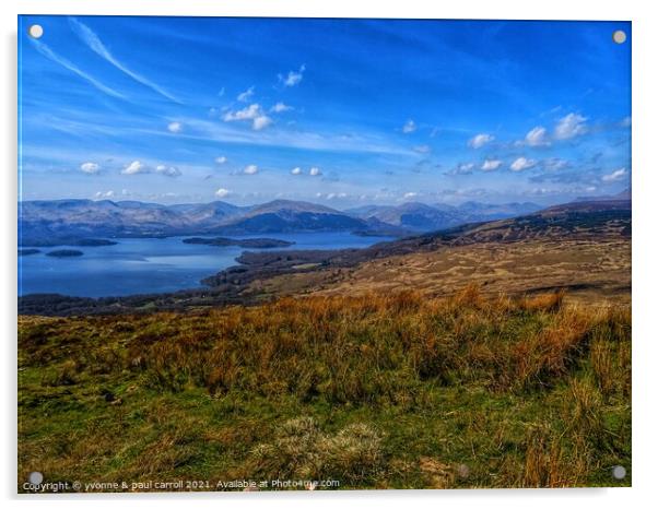 Loch Lomond from Conic Hill Acrylic by yvonne & paul carroll