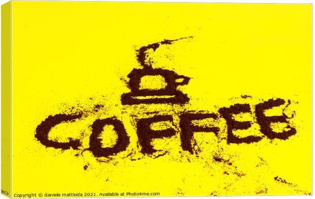 coffee powder Canvas Print by daniele mattioda
