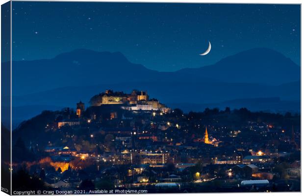 Stirling Castle Starry Sky Canvas Print by Craig Doogan
