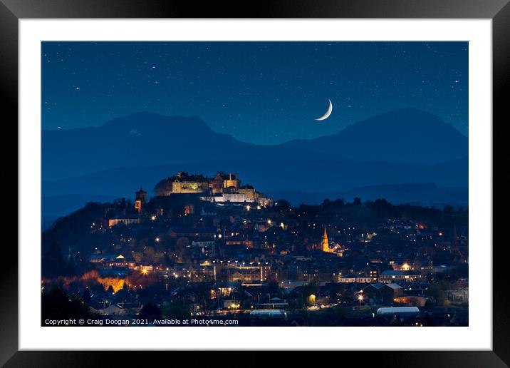 Stirling Castle Starry Sky Framed Mounted Print by Craig Doogan