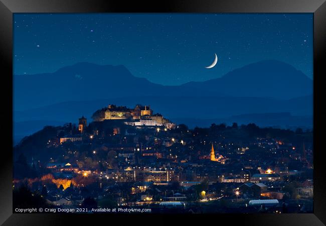 Stirling Castle Starry Sky Framed Print by Craig Doogan