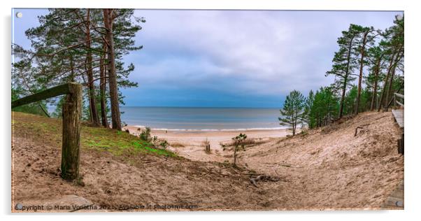 Baltic sea coast Acrylic by Maria Vonotna