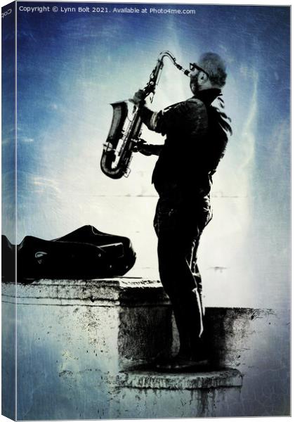 The Saxophone Player Canvas Print by Lynn Bolt