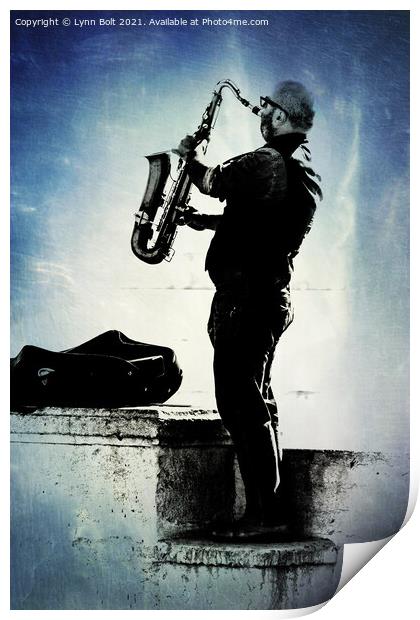 The Saxophone Player Print by Lynn Bolt