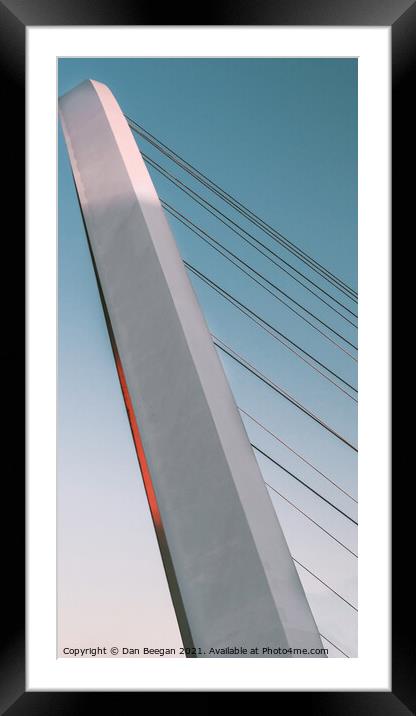 Millennium Bridge Up Close Framed Mounted Print by Dan Beegan