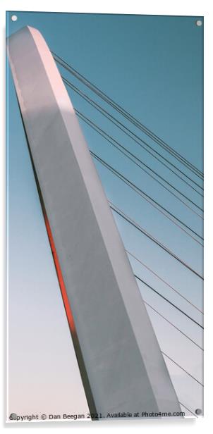 Millennium Bridge Up Close Acrylic by Dan Beegan