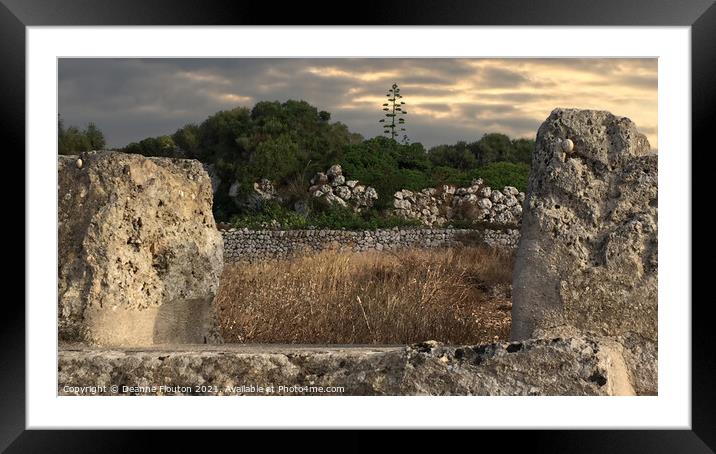 Stone Walls Menorca Framed Mounted Print by Deanne Flouton