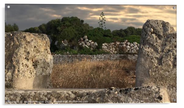 Stone Walls Menorca Acrylic by Deanne Flouton