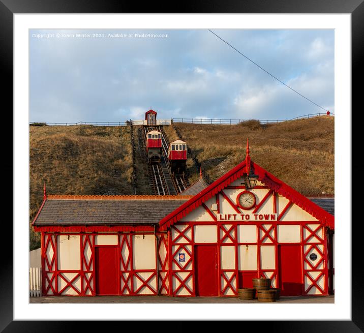 Saltburn Cliff Lift Framed Mounted Print by Kevin Winter