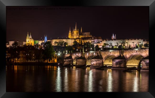 Prague at night Framed Print by Jo Sowden