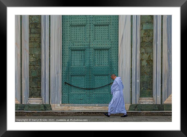 Olivetan Monk in Florence Framed Mounted Print by Darryl Brooks