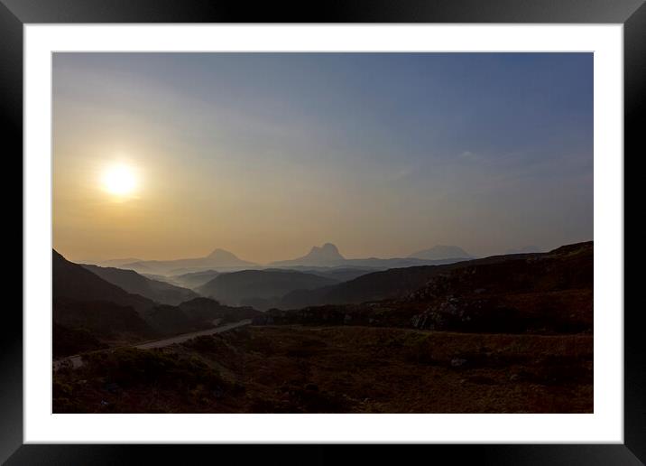 Assynt Mountain Sunrise Framed Mounted Print by Derek Beattie