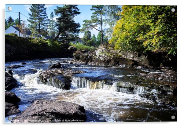 Falls of Dochart, Scotland Acrylic by jim Hamilton